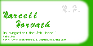 marcell horvath business card